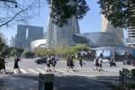 心态放松，有网友拍到澳大利亚队早上在万象城citywalk